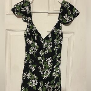 Reformation Baxley printed viscose crepe midi dress